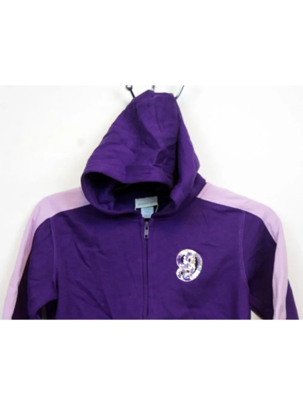 Y2K Oshkosh 2pc Outfit sz M 8-10 Purple Track Suit Hoodie Sweatpants Sporty NEW
